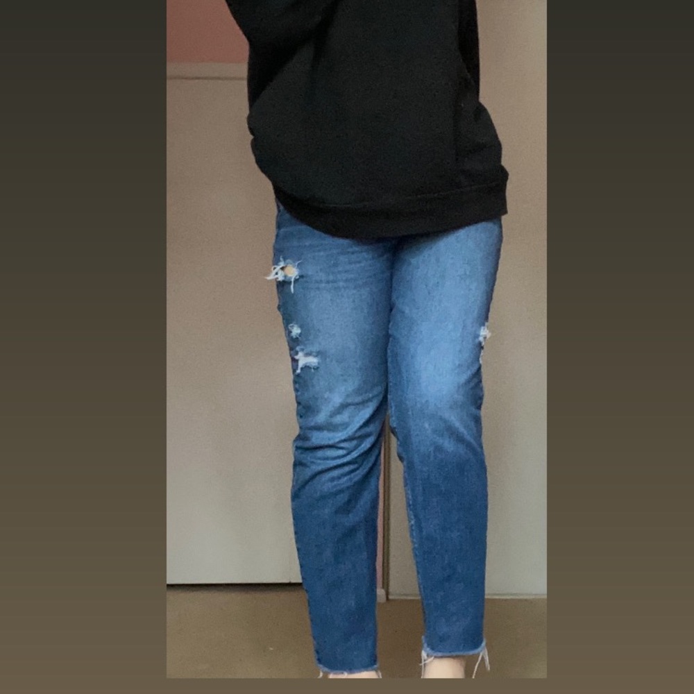 mid-rise boyfriend jeans from old navy